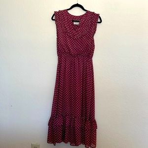 Polka dotted midi dress Moon River brand Medium